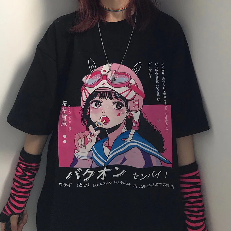Summer Goth Female Tee Aesthetic Loose Women T-shirt Punk Dark Grunge Streetwear Ladies gothic Top Tshirts Harajuku Clothes y2k
Summer Goth Female Tee Aesthetic Loose Women T-shirt Punk Dark Grunge Streetwear Ladies gothic Top Tshirts Harajuku Clothes y2k