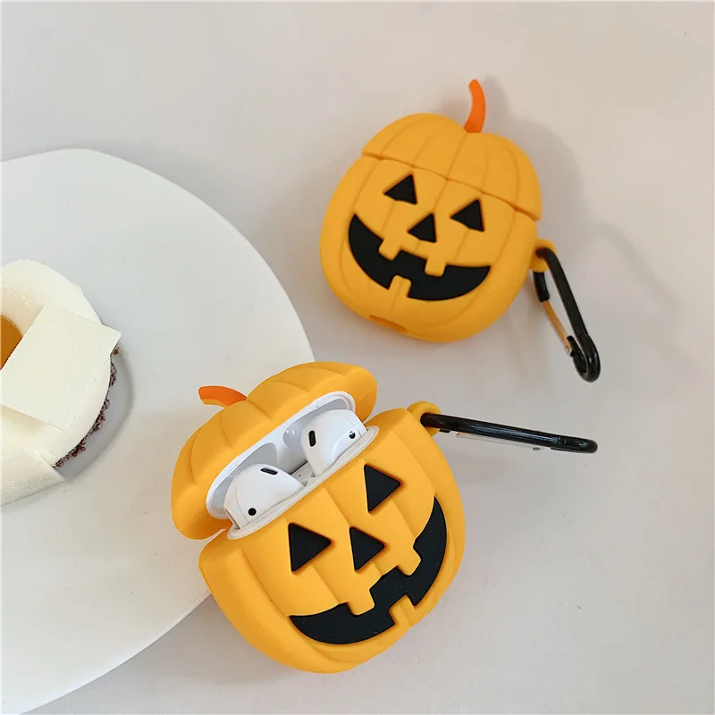 Cute Pumpkin All Saints' Day Gift for AirPods Case Silicone Earphone Protective Cover Box for Airpods 1 2 pro Children Halloween
Cute Pumpkin All Saints' Day Gift for AirPods Case Silicone Earphone Protective Cover Box for Airpods 1 2 pro Children Halloween