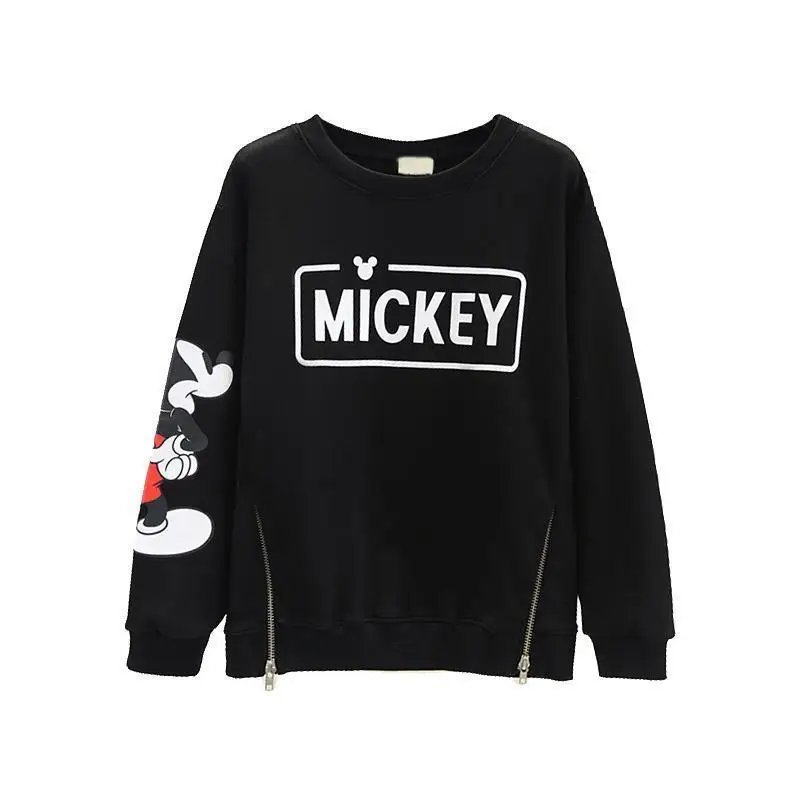 Mickey Mouse Loose Sweatshirt Plus Velvet Women's Black Zipper Pullovers Autumn Print Long Sleeve Tops Hoodies Korean Streetwear
Mickey Mouse Loose Sweatshirt Plus Velvet Women's Black Zipper Pullovers Autumn Print Long Sleeve Tops Hoodies Korean Streetwear