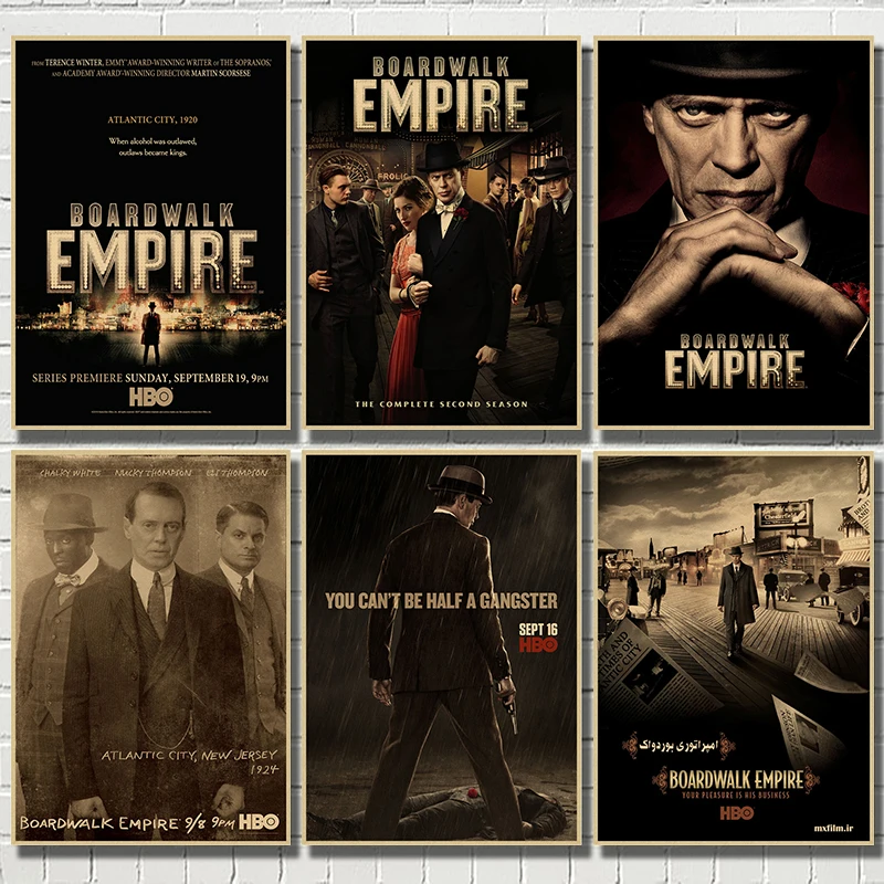Boardwalk Empire классический постер из крафт бумаги в стиле фильма кафе гостиной
