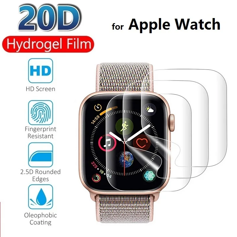 

3x Protective Hydrogel Film for Apple Watch Series SE 6 5 4 3 2 1 Screen Protector for iWatch SE 6 5 4 (Not Glass) Film Foil