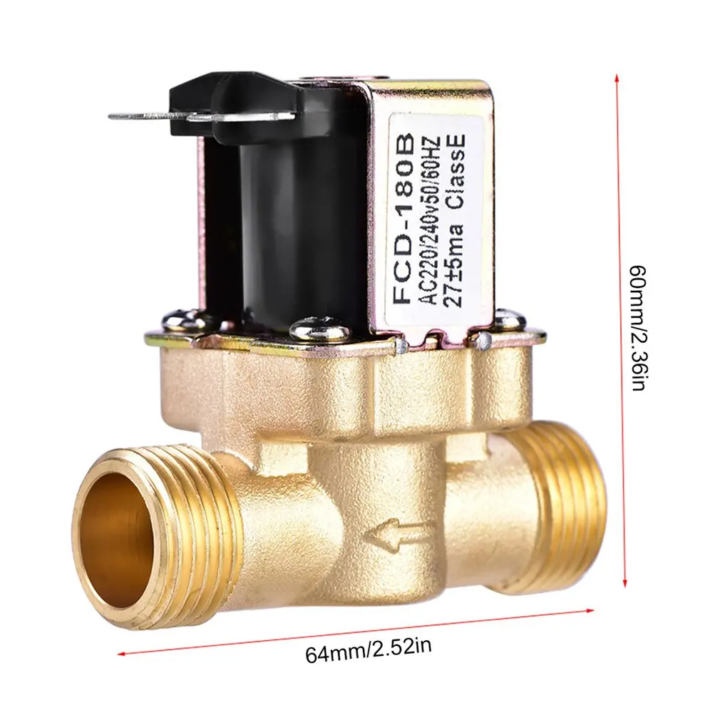 1/2 AC 220V Electric Solenoid Magnetic Valve Normally Closed Brass For Water Control Brass Inlet Valve
1/2 AC 220V Electric Solenoid Magnetic Valve Normally Closed Brass For Water Control Brass Inlet Valve