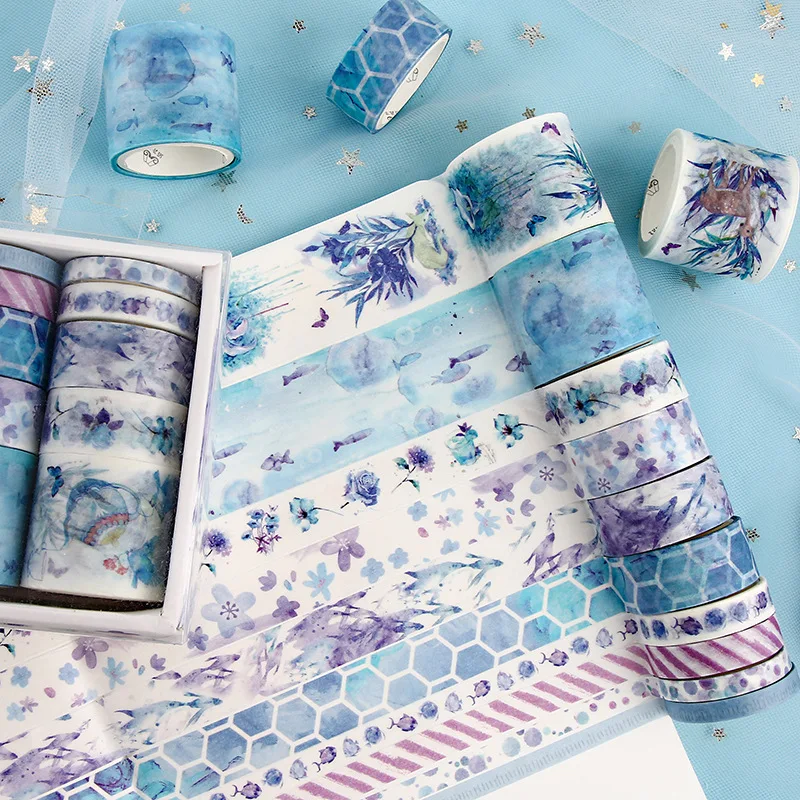 10Pcs/Set Forest Ocean Series Masking Washi Tape Set Scrapbooking Planner Decorative Sticker DIY Adhesive Label Paper Sticker
10Pcs/Set Forest Ocean Series Masking Washi Tape Set Scrapbooking Planner Decorative Sticker DIY Adhesive Label Paper Sticker