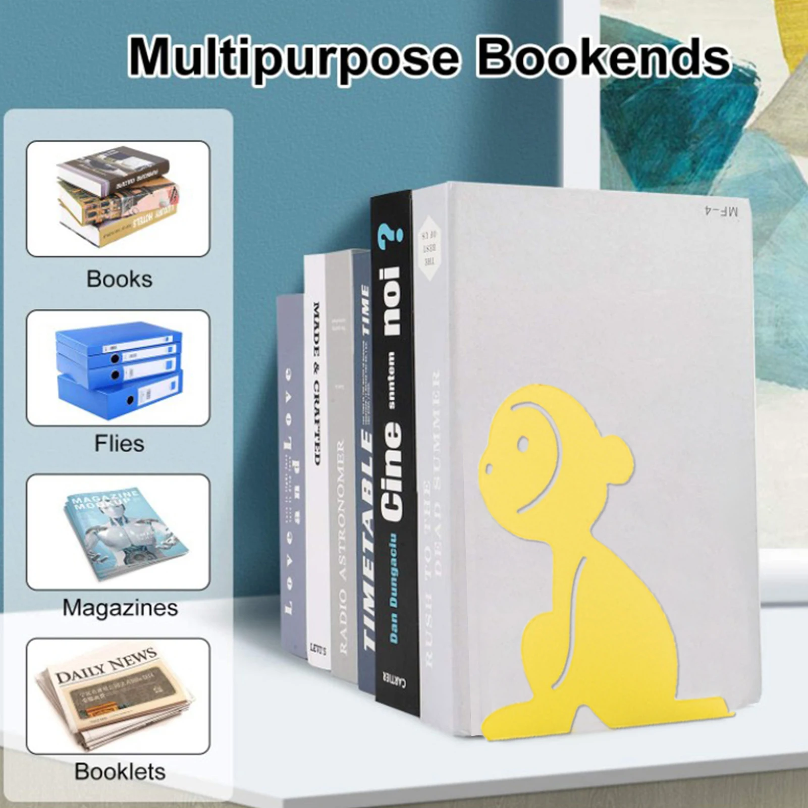 2PCS Creativity Convenient Metal Storage Bookends Monkey Style Retro Home Book Holder Library Bookstore Storage Accessories Tool
2PCS Creativity Convenient Metal Storage Bookends Monkey Style Retro Home Book Holder Library Bookstore Storage Accessories Tool