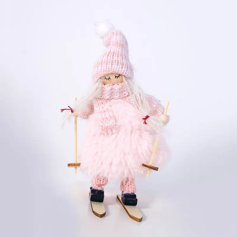 Рождественский кулон Ангел плюшевая кукла девочка Лыжная Рождественское