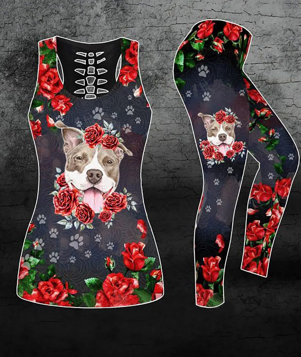 Womens Over Printed Yoga Suit Cerman Shepherd 3D Printing Hollow Vest Tank Top High Waist Leggings Sports Ladies Suit
Womens Over Printed Yoga Suit Cerman Shepherd 3D Printing Hollow Vest Tank Top High Waist Leggings Sports Ladies Suit