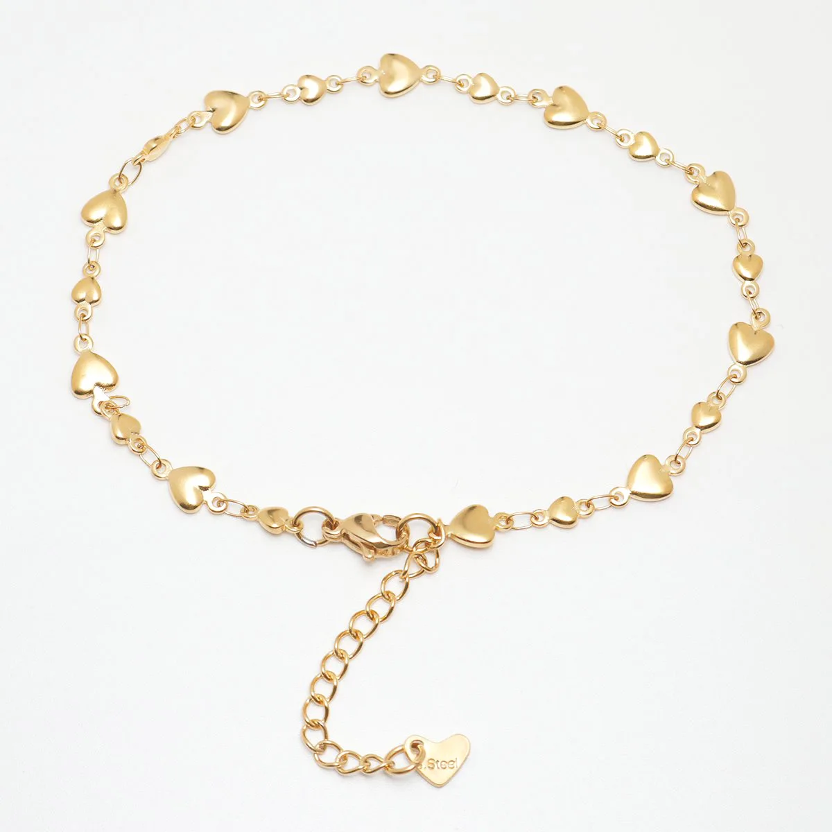 304 Stainless Steel Chain Anklets for Women Fashion Metal Heart Chain Anklet Gold Color leg Jewelry Light Adjustable ,1 Piece
304 Stainless Steel Chain Anklets for Women Fashion Metal Heart Chain Anklet Gold Color leg Jewelry Light Adjustable ,1 Piece