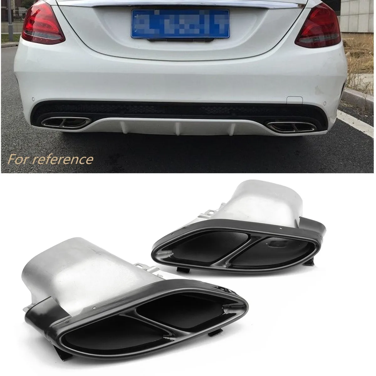 Пара задних выхлопных труб глушитель для Mercedes Benz W205 C-class 2015 2016 2017 2018 2019 черный/хром
Пара задних выхлопных труб глушитель для Mercedes Benz W205 C-class 2015 2016 2017 2018 2019 черный/хром