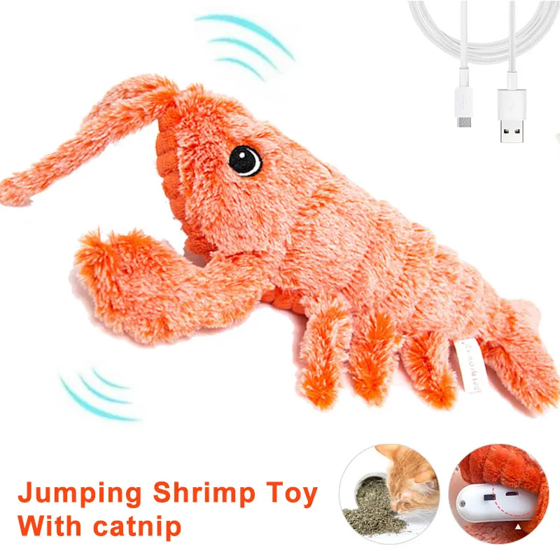 Cat Chew Toys with Catnip Plush Electric Jumping Shrimp Pet Products for Kitten USB Charging Moving Cat Accessories Dropshipping
Cat Chew Toys with Catnip Plush Electric Jumping Shrimp Pet Products for Kitten USB Charging Moving Cat Accessories Dropshipping