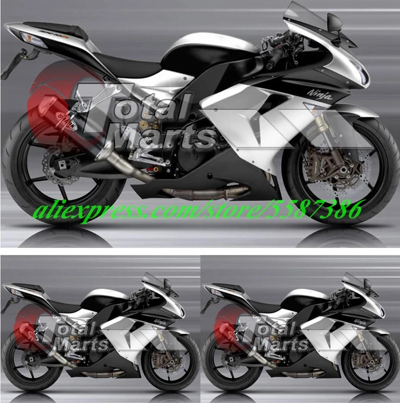 Полный обтекатель для мотоцикла из АБС-пластика, 4 подарка, подходит для Kawasaki Ninja ZX-10R ZX10R 2006 2007 06 07, черный, серебристый, на заказ 
Полный обтекатель для мотоцикла из АБС-пластика, 4 подарка, подходит для Kawasaki Ninja ZX-10R ZX10R 2006 2007 06 07, черный, серебристый, на заказ