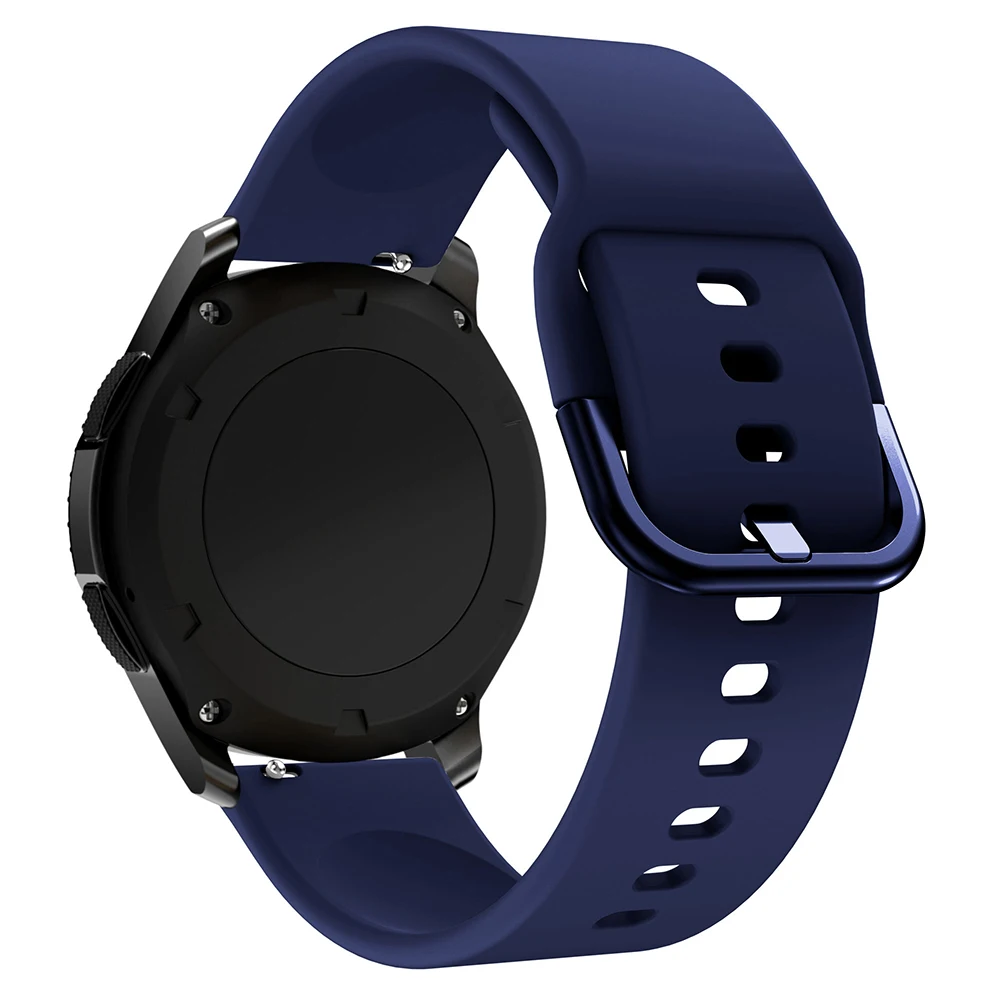 Ремешок силиконовый для Samsung Galaxy watch 46 42 мм Gear S3 Active2 Active1 Huawei браслет наручных