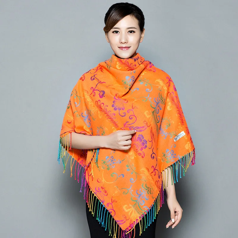 Scarf Dual-Use Thickened And Enlarged Square Scarf Ethnic Style Spring And Autumn Ladies Imitation Cashmere Shawl
Scarf Dual-Use Thickened And Enlarged Square Scarf Ethnic Style Spring And Autumn Ladies Imitation Cashmere Shawl