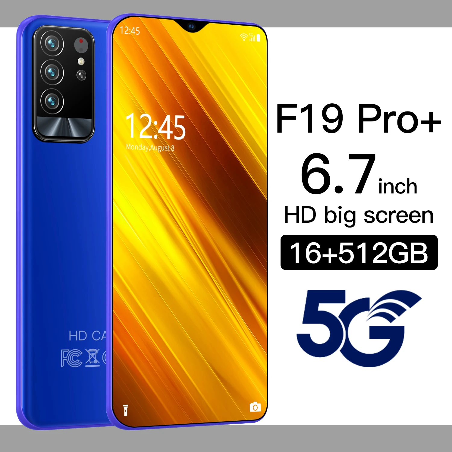 New Smartphone F19 Pro+ Pro 6.7 Inch 6000MAH Battery 16GB+512GB 24+48MP Android Dual SIM Face ID 5G Mobile Phone Unlocked
New Smartphone F19 Pro+ Pro 6.7 Inch 6000MAH Battery 16GB+512GB 24+48MP Android Dual SIM Face ID 5G Mobile Phone Unlocked