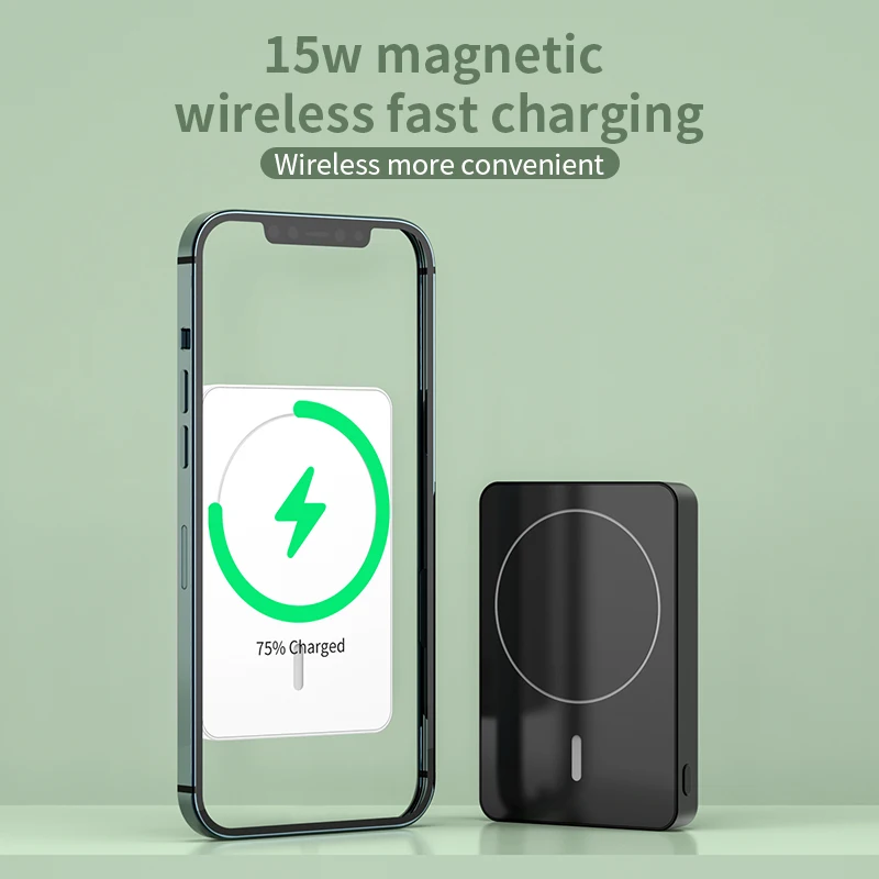 5000mAh Wireless Power Bank 15W Magnetic Fast Charging Magnetic Power Bank External Battery For iPhone 12 13 Pro Max Mini
5000mAh Wireless Power Bank 15W Magnetic Fast Charging Magnetic Power Bank External Battery For iPhone 12 13 Pro Max Mini
