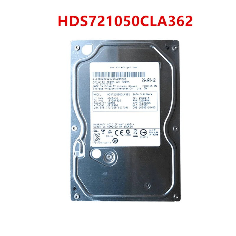 

Original New HDD For Hgst 500GB 3.5" SATA 3 Gb/s 16MB 7200RPM For Internal Hard Disk For Surveillance HDD For HDS721050CLA362
