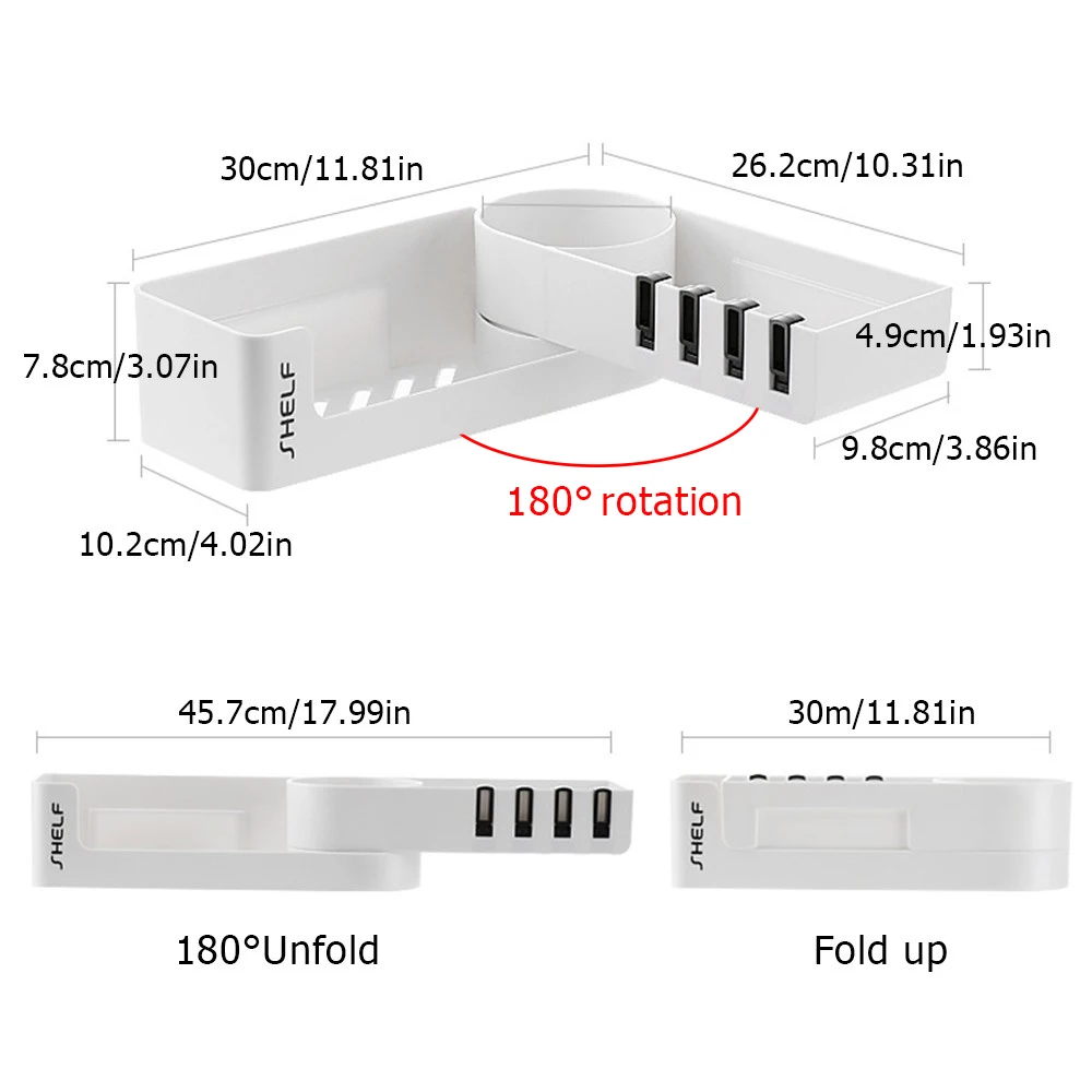 Rotating Bathroom Storage Shelf Kitchen Storage Corner Shelves Wall Mounted Organizer With Hooks Rack For Bathroom Accessories
Rotating Bathroom Storage Shelf Kitchen Storage Corner Shelves Wall Mounted Organizer With Hooks Rack For Bathroom Accessories