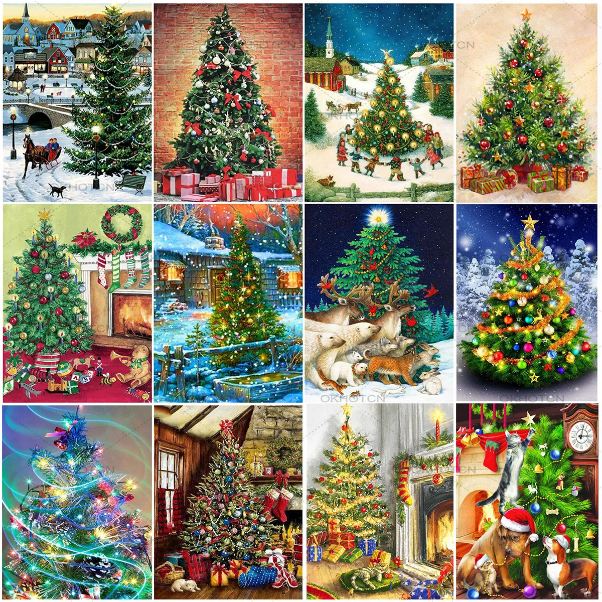 Christmas Diamond Painting Home Wall Decor 5D Diy Full Drill Diamond Embroidery Mosaic Christmas Tree Scenery Decoration Gift
Christmas Diamond Painting Home Wall Decor 5D Diy Full Drill Diamond Embroidery Mosaic Christmas Tree Scenery Decoration Gift