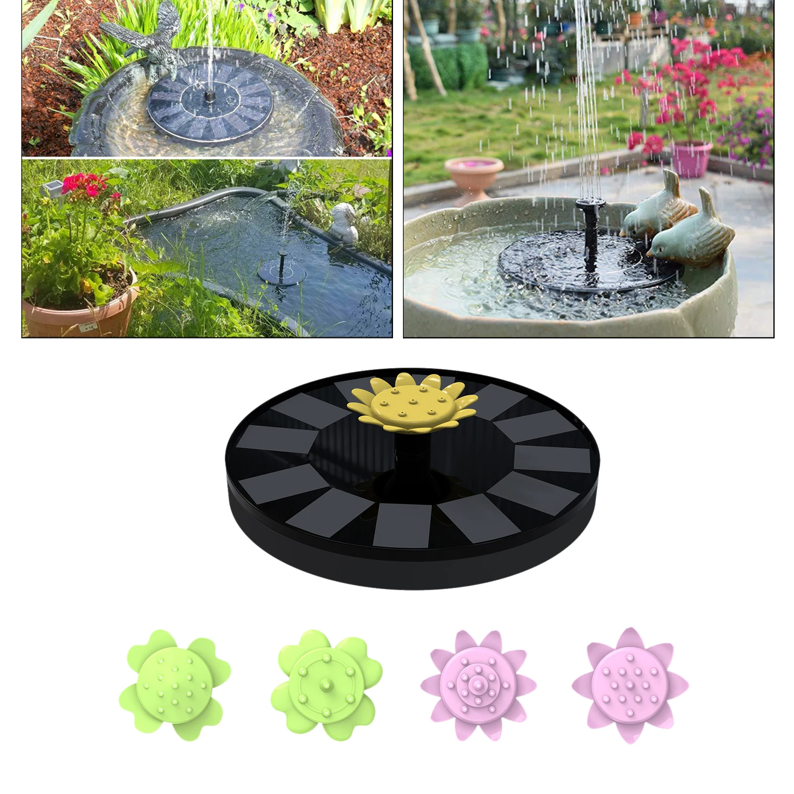 5" Solar Fountain Water Pump for Bird Bath Mini Solar Powered 1W for Pond, Pool, Garden, Fish Tank, Aquarium
5" Solar Fountain Water Pump for Bird Bath Mini Solar Powered 1W for Pond, Pool, Garden, Fish Tank, Aquarium