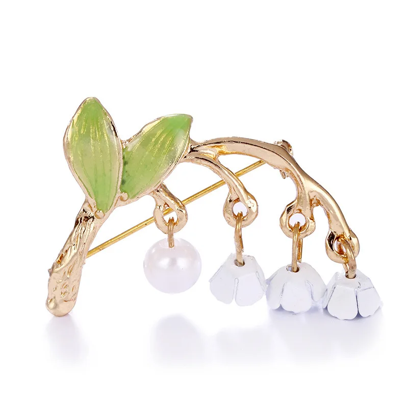Enamel White Floral Leaf Brooch for Women Lily of The Valley Brooch Pin Jewelry Supplies for Women Pins Broche
Enamel White Floral Leaf Brooch for Women Lily of The Valley Brooch Pin Jewelry Supplies for Women Pins Broche