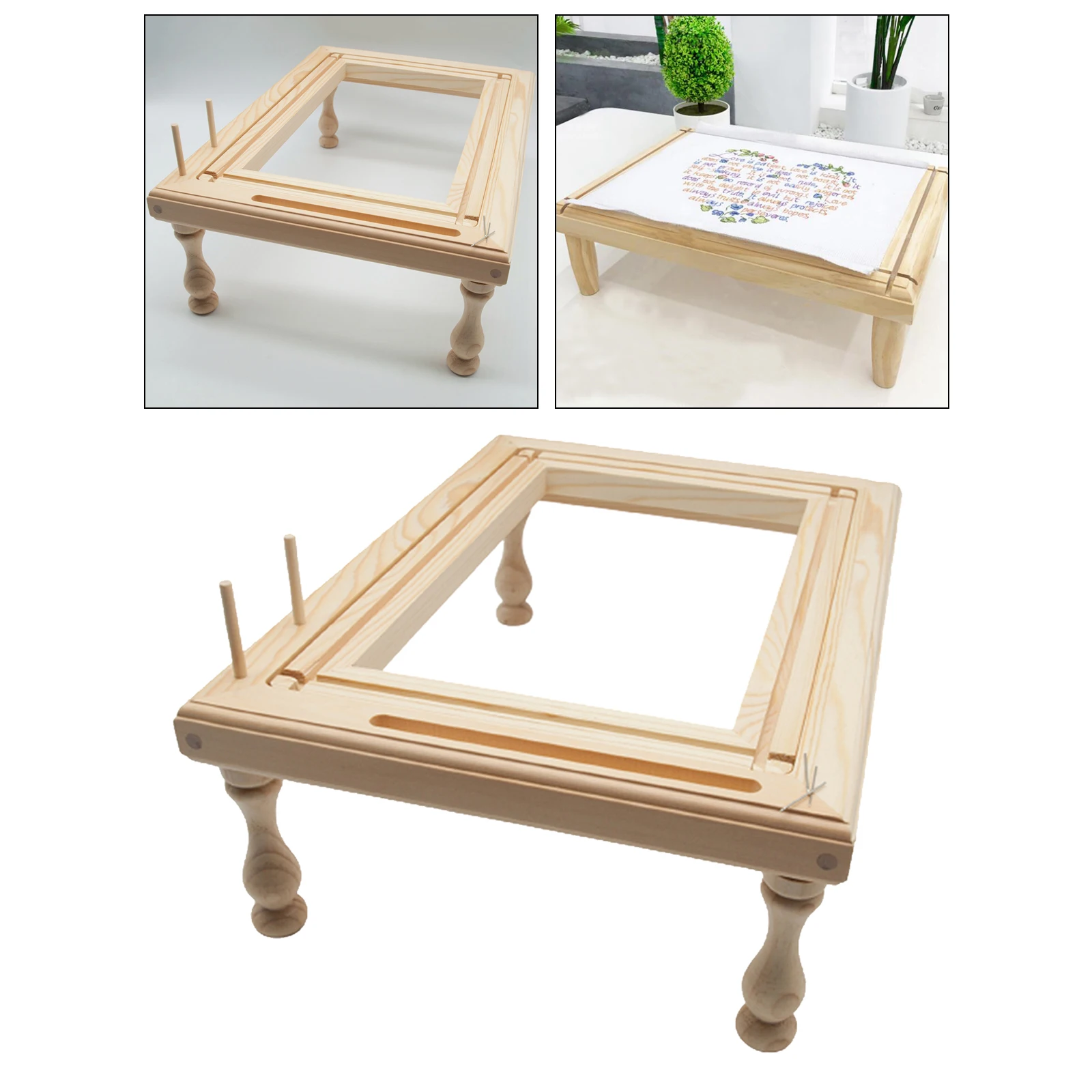 Tabletop Embroidery Hoop Cross Stitch Frame Rack Wooden Embroidery Lap Stand DIY Cross Stitch Hoop for DIY Rug Tapestry Making
Tabletop Embroidery Hoop Cross Stitch Frame Rack Wooden Embroidery Lap Stand DIY Cross Stitch Hoop for DIY Rug Tapestry Making