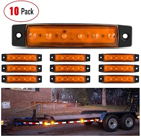 10pcs Truck lights signal lamp 12V 24V LED marker lights 6SMD Car Lorry Side Marker Indicator Trailer camion truck accessories
10pcs Truck lights signal lamp 12V 24V LED marker lights 6SMD Car Lorry Side Marker Indicator Trailer camion truck accessories