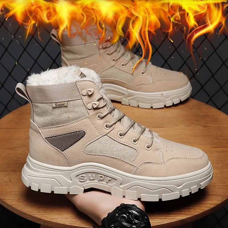 Winter Plush thickened cotton shoes high top shoes Martin boots tooling boots Motorcycle Boots Men's shoes cross-border jeep 
Winter Plush thickened cotton shoes high top shoes Martin boots tooling boots Motorcycle Boots Men's shoes cross-border jeep