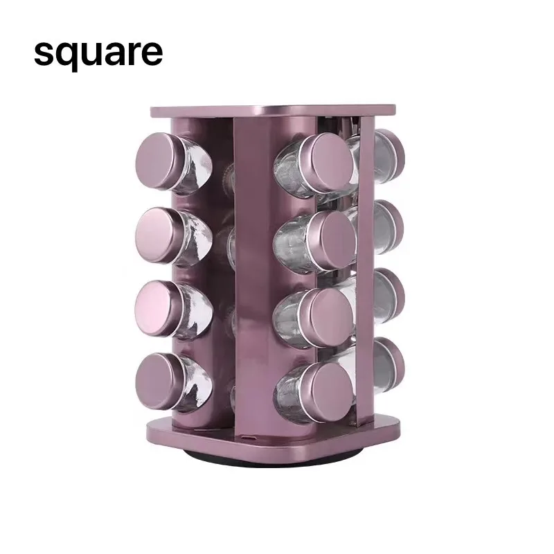 16 bottles of glass seasoning jars stainless steel rotating square seasoning bottle set with rotatable stand
16 bottles of glass seasoning jars stainless steel rotating square seasoning bottle set with rotatable stand