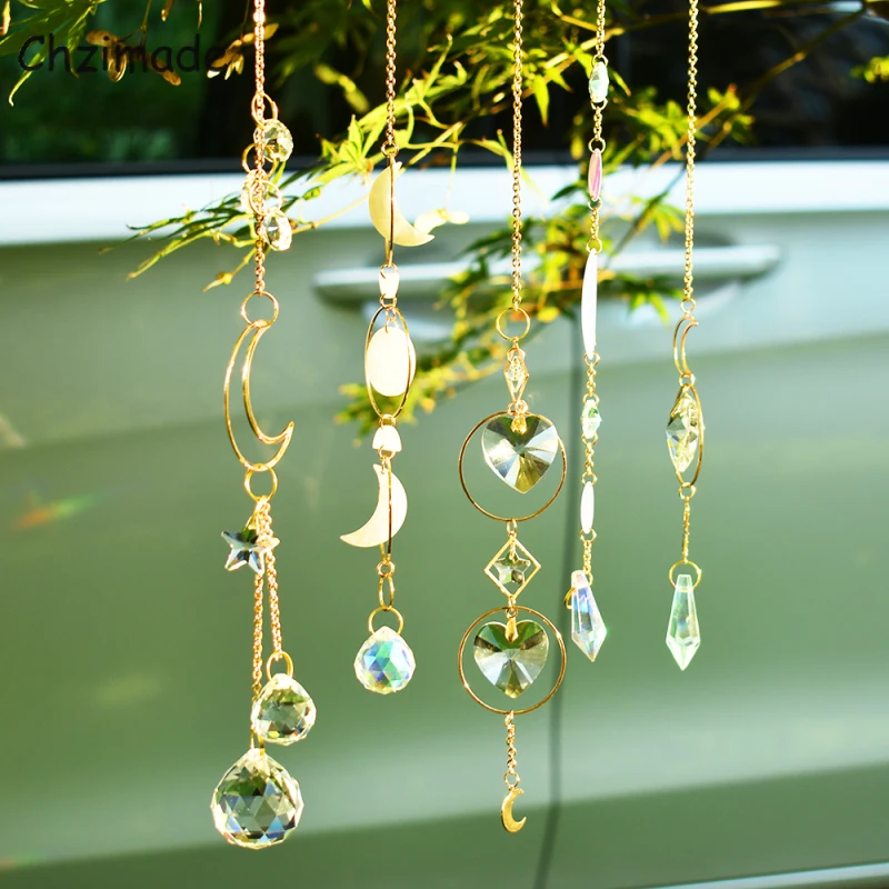 Chzimade 5Pcs/lot Sun Light Crystal Pendant Wind Chimes Hangging Star Moon Ball Prisms Window Curtain Home Dectoration
Chzimade 5Pcs/lot Sun Light Crystal Pendant Wind Chimes Hangging Star Moon Ball Prisms Window Curtain Home Dectoration