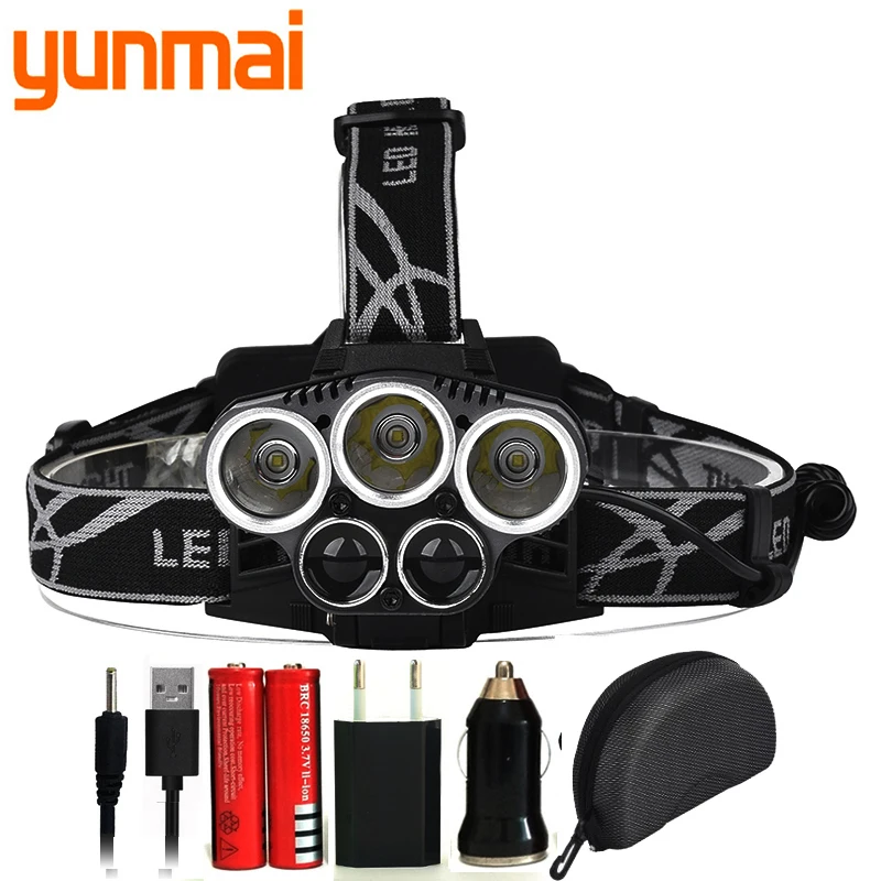 Head Flashlight Lamp Torch White & Blue Light for Fishing Led Headlamp 5 Led Headlight Micro USB Rechargeable 18650 Battery
Head Flashlight Lamp Torch White & Blue Light for Fishing Led Headlamp 5 Led Headlight Micro USB Rechargeable 18650 Battery