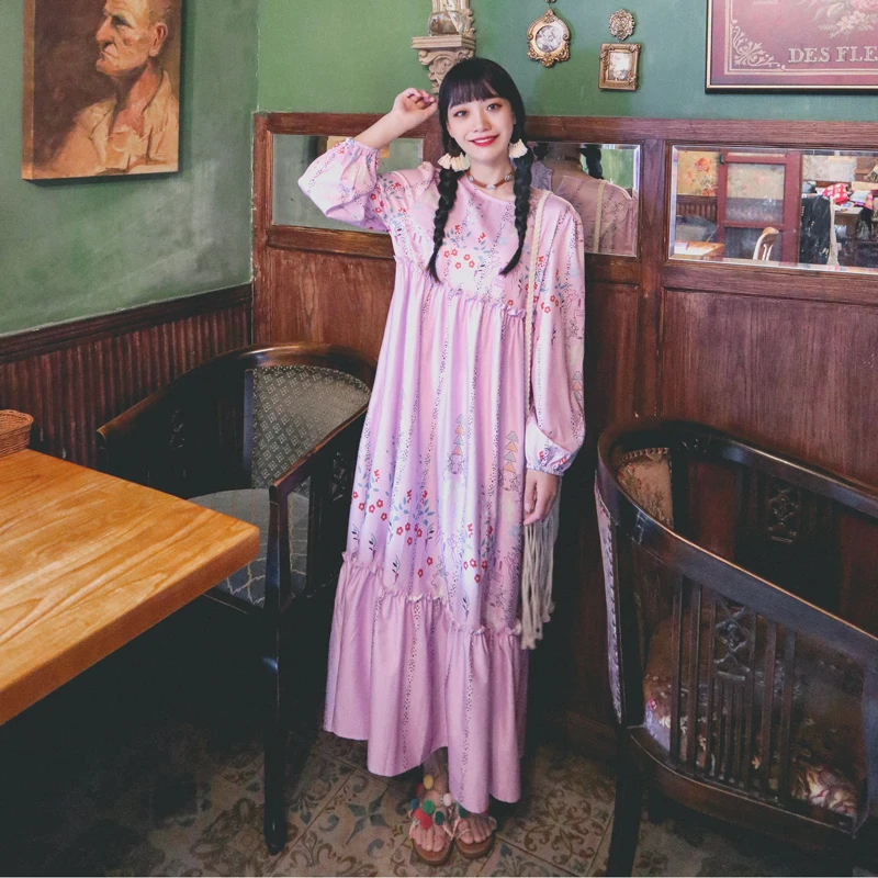 2021 New Fall Fashion Multi Floral Print Loose Long Vestidos Elegant Party Robe Femme Muslim Arabian Oman Puff Sleeve Maxi Dress 
2021 New Fall Fashion Multi Floral Print Loose Long Vestidos Elegant Party Robe Femme Muslim Arabian Oman Puff Sleeve Maxi Dress