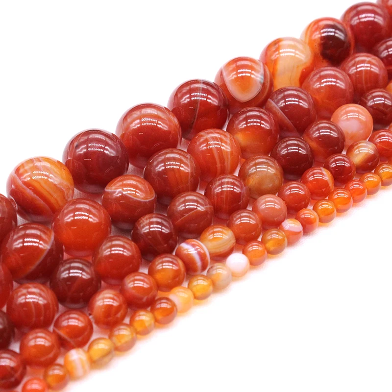 Wholesale Natural Stone Red Stripes Agates Beads For Jewelry Making DIY Bracelet Necklace 4/6/8/10/12 /14 mm Strand 15''
Wholesale Natural Stone Red Stripes Agates Beads For Jewelry Making DIY Bracelet Necklace 4/6/8/10/12 /14 mm Strand 15''