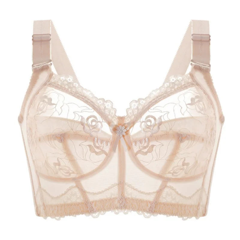 Womens Ultra-Thin Lace Embroidery Adjustable Seamless Full Cup Breathable Wireless Gather Bras KJPML1
Womens Ultra-Thin Lace Embroidery Adjustable Seamless Full Cup Breathable Wireless Gather Bras KJPML1