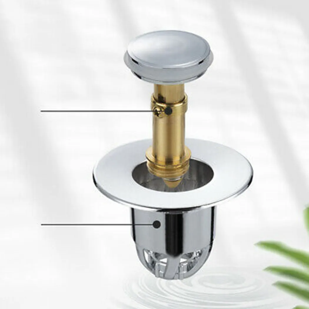 Stainless Steel Rebound Core Push Drain Filter Prevents Hair Clogging Filter Plug Sink Bounce Bathtub Plug Home Bathroom Supply
Stainless Steel Rebound Core Push Drain Filter Prevents Hair Clogging Filter Plug Sink Bounce Bathtub Plug Home Bathroom Supply