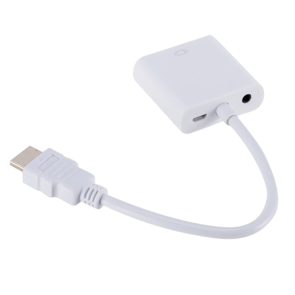 Адаптер PzzPss HDMI-VGA с аудиокабелем 3 5 мм + блок питания USB 1080P цифро-аналоговый видео