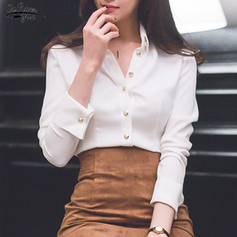 Autumn 2020 New Casual Simple White Shirt Women Korean Office Lady Elegant Slim Tops Vogor Sean Women Blouse Camisas Mujer 12300
Autumn 2020 New Casual Simple White Shirt Women Korean Office Lady Elegant Slim Tops Vogor Sean Women Blouse Camisas Mujer 12300
