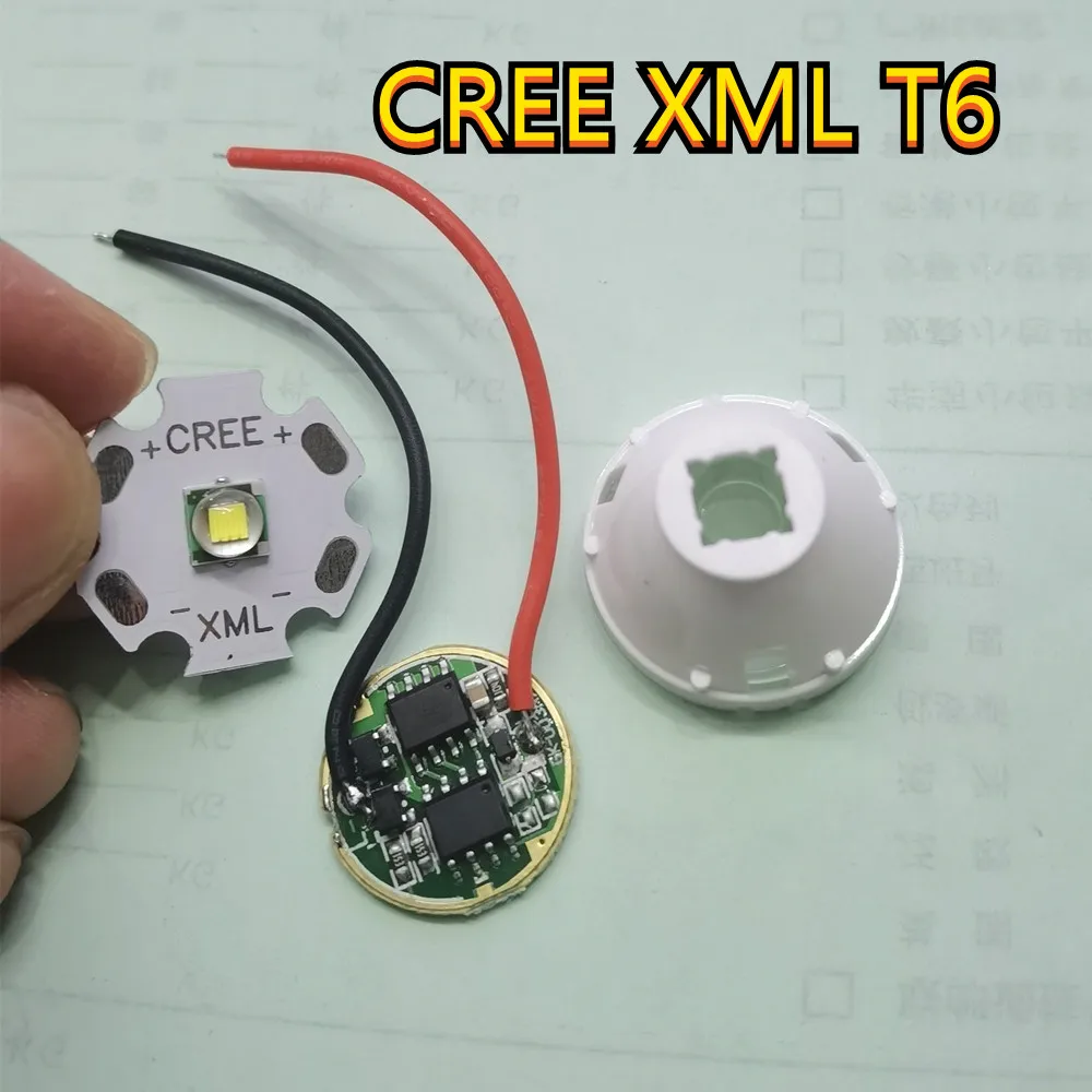Светодисветодиодный Cree XML XM-L T6 10 Вт на 12 14 16 20 мм черно-белая печатная плата +