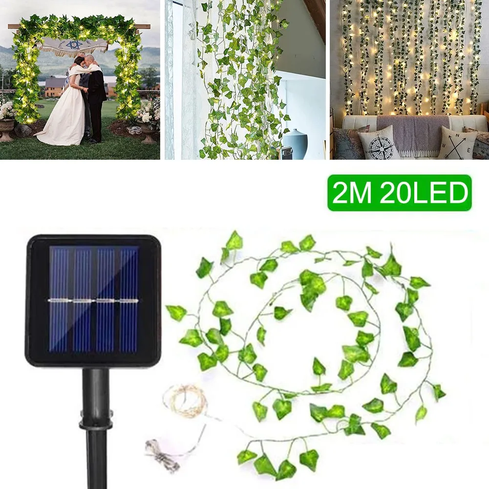 2M Solar Powered Garland String Light LED Solar Powered Ivy Fairy String Lights Garden Outdoor Wall Fence Light Lamp
2M Solar Powered Garland String Light LED Solar Powered Ivy Fairy String Lights Garden Outdoor Wall Fence Light Lamp