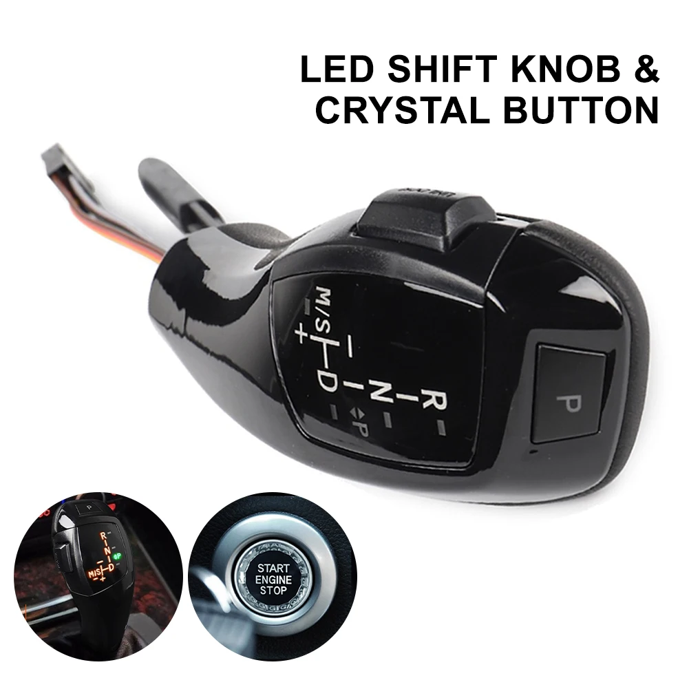 Top Car Automatic Shift Knob LED-Illuminated Gear Selector w/ Crystal Engine Start Button for BMW E46 E60 E61 E63 E64 1998-2006
Top Car Automatic Shift Knob LED-Illuminated Gear Selector w/ Crystal Engine Start Button for BMW E46 E60 E61 E63 E64 1998-2006
