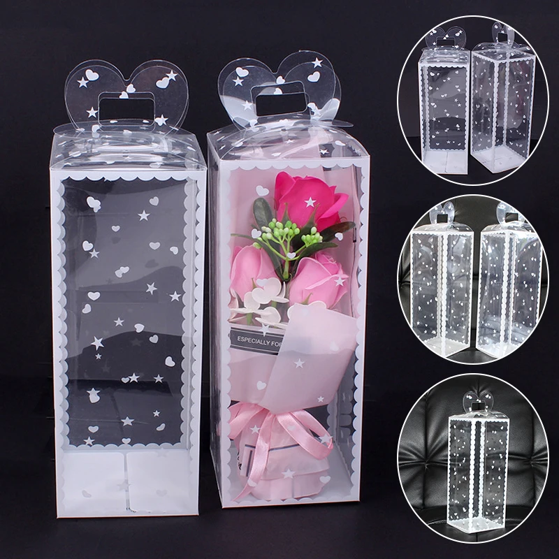 1Pc Portable Christmas Transparent PVC Packaging Box Standing Flower Packaging Box Wedding Cake Packaging Candy Clear Gift Boxes
1Pc Portable Christmas Transparent PVC Packaging Box Standing Flower Packaging Box Wedding Cake Packaging Candy Clear Gift Boxes