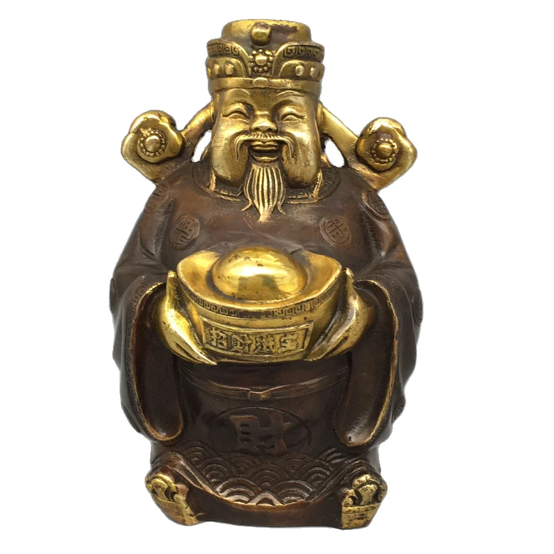 Laojunlu Antique Bronze Collection Gilt Small Official God Of Wealth Antique Bronze Masterpiece Collection Of Solitary Chinese
Laojunlu Antique Bronze Collection Gilt Small Official God Of Wealth Antique Bronze Masterpiece Collection Of Solitary Chinese