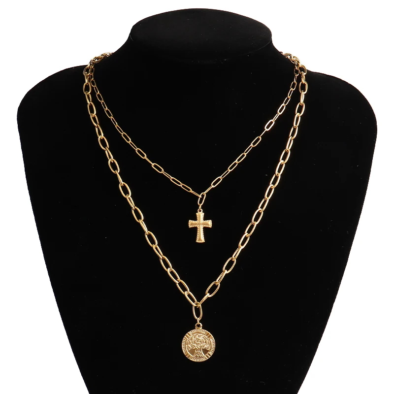 Hip Hop Multilayer Necklace Stainless steel Cross Pendant Silver Color Chain Necklace for Women Men Unisex Jewelry Gift
Hip Hop Multilayer Necklace Stainless steel Cross Pendant Silver Color Chain Necklace for Women Men Unisex Jewelry Gift