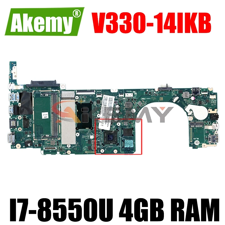 

5B20Q59804 MainBoard For Lenovo V330-14IKB 14-inch laptop motherboard 100% test work with 4GB RAM + CPU I7-8550U + 2GB GPU