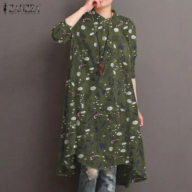 2021 ZANZEA Vintage Autumn Floral Printed Long Sleeve Blouse Baggy Shirt Casual Tops Tunic Women Bohemian Long Blusas Oversized
2021 ZANZEA Vintage Autumn Floral Printed Long Sleeve Blouse Baggy Shirt Casual Tops Tunic Women Bohemian Long Blusas Oversized