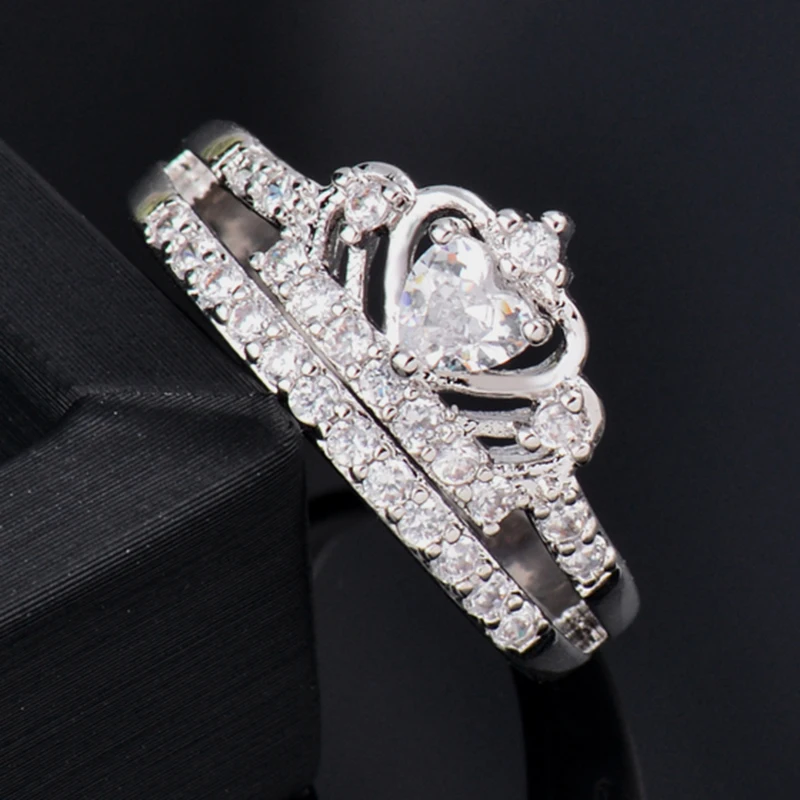 LEEKER Trendy Jewelry Rings For Women Crown Cubic Zirconia Charms Bridal Wedding Engagement Accessories Silver Color Ring XJBS
LEEKER Trendy Jewelry Rings For Women Crown Cubic Zirconia Charms Bridal Wedding Engagement Accessories Silver Color Ring XJBS