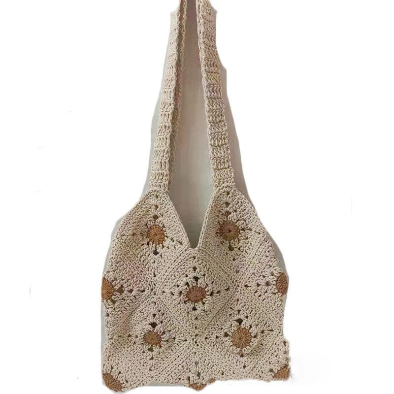 Fashion Woolen Thread Knitted Women Shoulder Bag Hollow Crochet Flower Tote Bags For Women Big Capacity Handwoven Woman Handbags
Fashion Woolen Thread Knitted Women Shoulder Bag Hollow Crochet Flower Tote Bags For Women Big Capacity Handwoven Woman Handbags