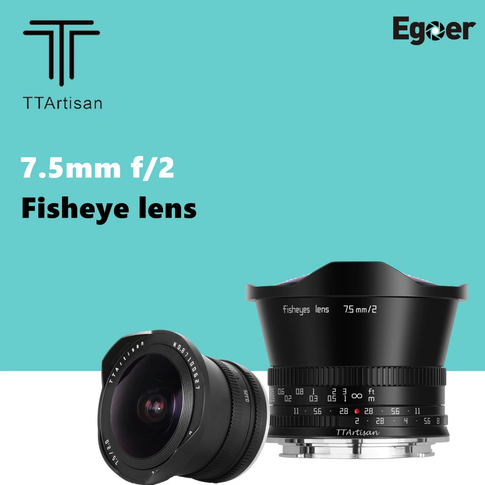 TTartisan 7.5mm F2.0 APS-C Fisheye Wide-Angle Lens for Sony E/Fuji X/Canon M/Leica L/M43/Canon R/Nikon Z Mount Cameras
TTartisan 7.5mm F2.0 APS-C Fisheye Wide-Angle Lens for Sony E/Fuji X/Canon M/Leica L/M43/Canon R/Nikon Z Mount Cameras