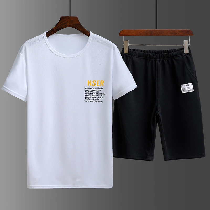 Men Casual Shorts Set Fashion Printed Short Sleeve + Shorts 2 Piece Suit Mens 2021 New Summer Solid Color O-neck T Shirt Sets
Men Casual Shorts Set Fashion Printed Short Sleeve + Shorts 2 Piece Suit Mens 2021 New Summer Solid Color O-neck T Shirt Sets