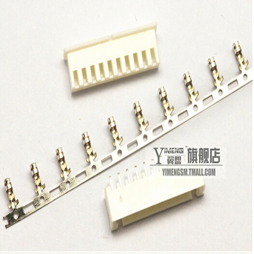 

50Set/Lot XH2.54 2.54mm 10Pin 10P Straight Needle 180 degree Male Pin Header + Terminal + Female Housing Connector