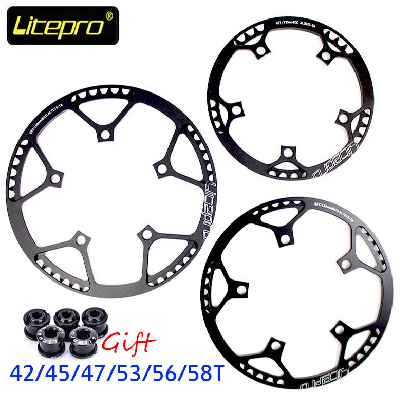 Litepro 130BCD Звездочка для горного велосипеда 42T 58T складной шоссейный велосипед