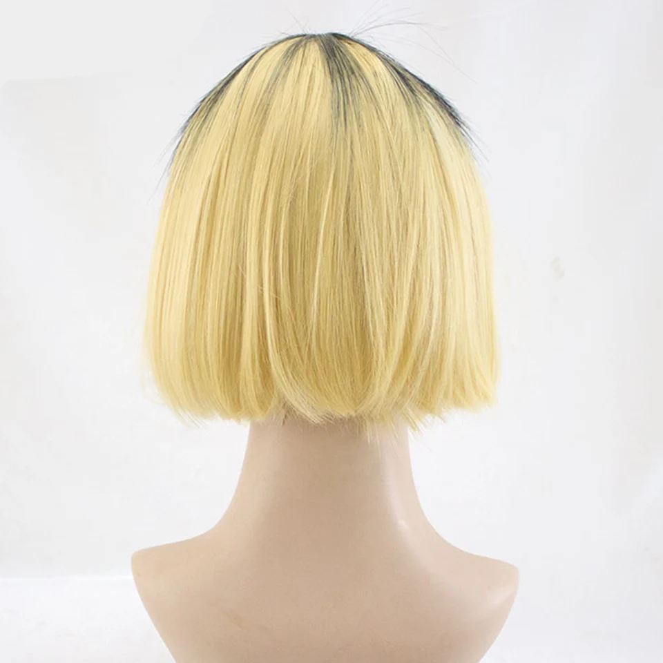 SHANGKE синтетический короткий прямой парик Боб средней части черные блонд парики